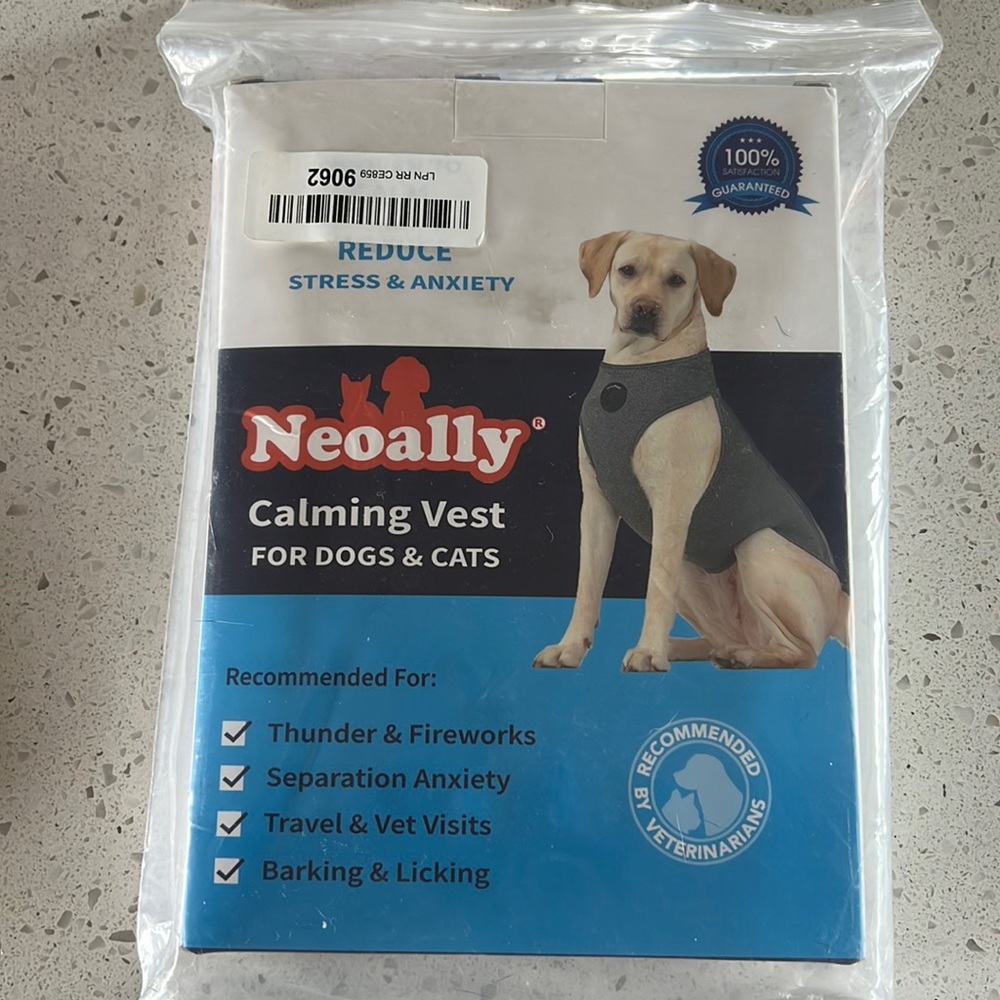 Grey Calming Vest for Dogs